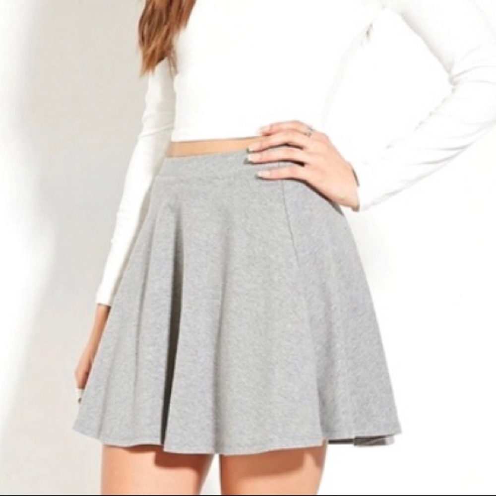 Forever 21 Gray Skater Skirt